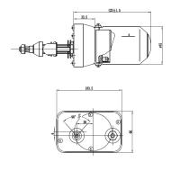 Электропривод стеклоочистителя W.E, длина резьбы 55 мм, посадка М8-10, 90°, 12В WEM1230BG 55 от прозводителя W.E