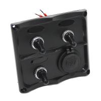 Панель переключателей 3шт с гнездом прикуривателя NEKEKE TF3J/S от прозводителя NEKEKE Панель переключателей 3шт с гнездом прикуривателя NEKEKE TF3J/S от прозводителя NEKEKE