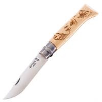 Нож Opinel №8 Alpine adventures, нержавеющая сталь, рукоять дуб, гравировка горный велосипед, 002187 002187 от прозводителя Opinel