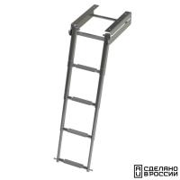 Трап телескопический выдвижной с фиксатором, 4 серая ступени (ширина 278 мм.) 040132GT от прозводителя Техномарин