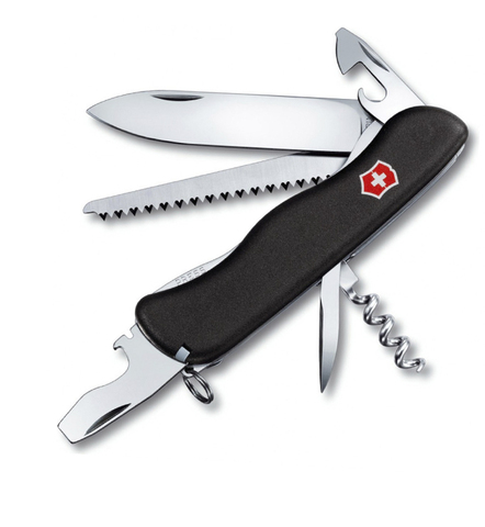 Нож Victorinox Forester, 111 мм, 12 функций, с фиксатором лезвия, черный 0.8363.3 от прозводителя Victorinox