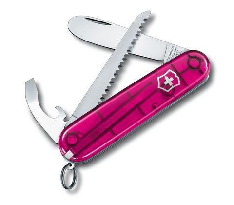 Нож My First Victorinox, 84 мм, 9 функций, полупр.розовый 0.2373.T5 от прозводителя Victorinox