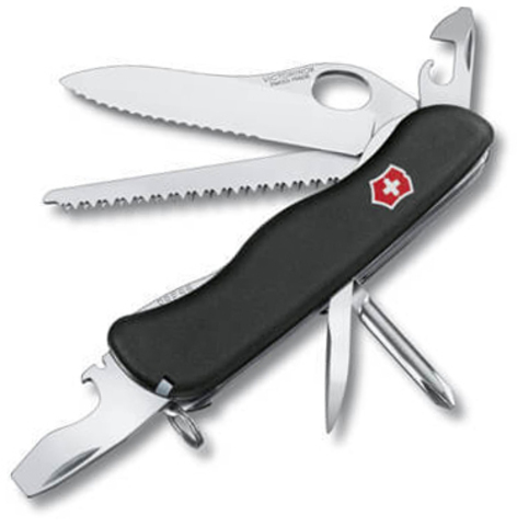 Нож Victorinox Trailmaster One Hand, 111 мм, 12 функций, с фиксатором лезвия, черный 0.8463.MW3 от прозводителя Victorinox