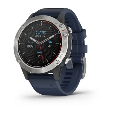 Garmin Quatix 6 - 47 мм Standard Edition | Grey with Captain Blue Band