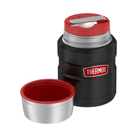 Термос для еды Thermos SK3000 RCMB с ложкой (0,47 литра), черный 372826 от прозводителя Thermos
