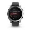 Garmin Fenix E - 47 мм AMOLED | Stainless steel with Black silicone band