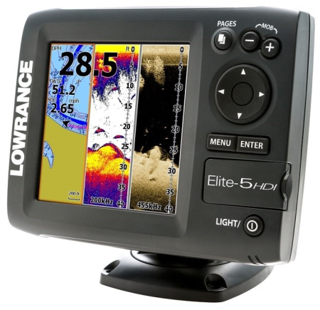 Lowrance Elite 5 HDI (83/200+455/800 кГц)