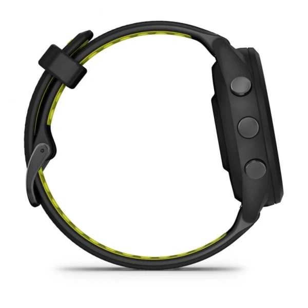 Garmin Forerunner 265s - 42 мм | Black Bezel and Case with Black/Amp Yellow Silicone Band