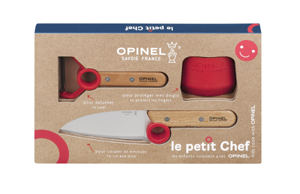 Набор ножей Opinel Le Petit Chef Set (Нож шеф-повара+нож для овощей+защита пальцев), 001746 001746 от прозводителя Opinel