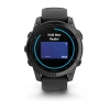 Garmin Fenix E - 47 мм AMOLED | Slate grey steel with Black silicone band