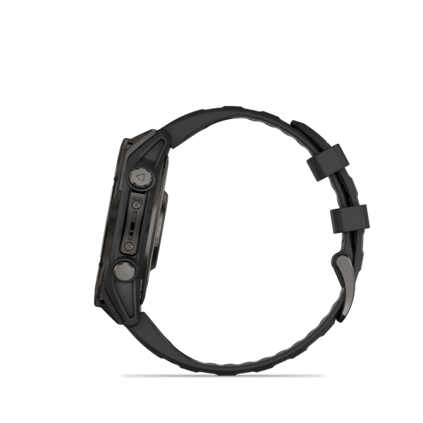 Garmin Fenix ​​8 — 47 мм AMOLED — сапфировый карбоновый серый DLC титановый с ремешком черно/серого цвета 010-02904-21 от прозводителя Garmin