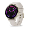 Garmin Venu 3s - 41 мм | Soft gold stainless steel bezel with ivory case and silicone band