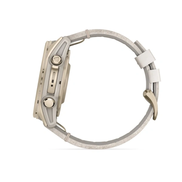 GARMIN FENIX 8 - 43 MM, AMOLED, SAPPHIRE SOFT GOLD STAINLESS STEEL WITH FOG GRAY LEATHER BAND PLUS FOG GRAY/DARK SANDSTONE SILICONE BAND 010-02903-40 010-02903-40 от прозводителя Garmin