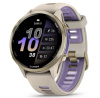 Garmin Forerunner 970 - | Soft Gold Titanium with French Grey Case and French Grey/Translucent Indigo Band