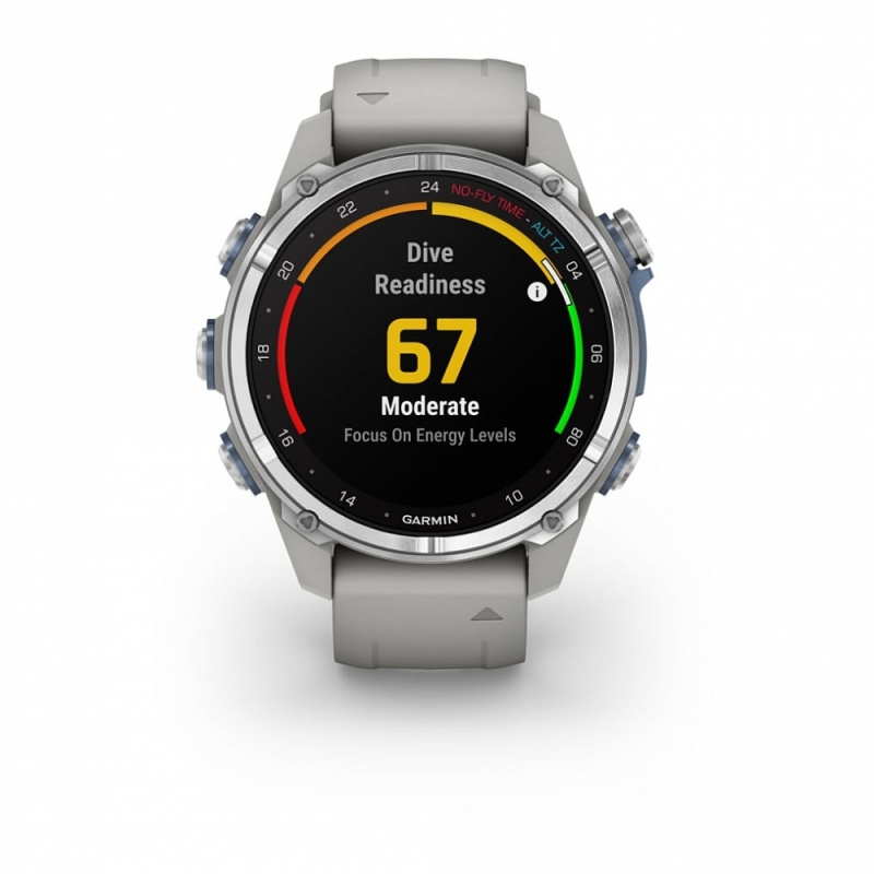 Garmin Descent Mk3 - 43 мм | steel/grey silicone band