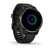 Garmin Venu 2 Plus - 43 мм Премиум-функции | Slate Stainless Steel Bezel With Black Case And Silicone Band