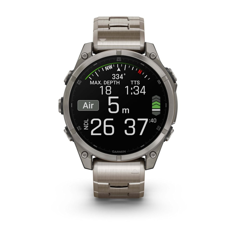 Garmin Fenix 8 - 47 мм AMOLED | SAPPHIRE | Titanium with Vented titanium bracelet