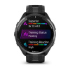 Garmin Forerunner 965 - | Carbon Grey DLC Titanium Bezel with Black Case and Black/Powder Grey Silicone Band