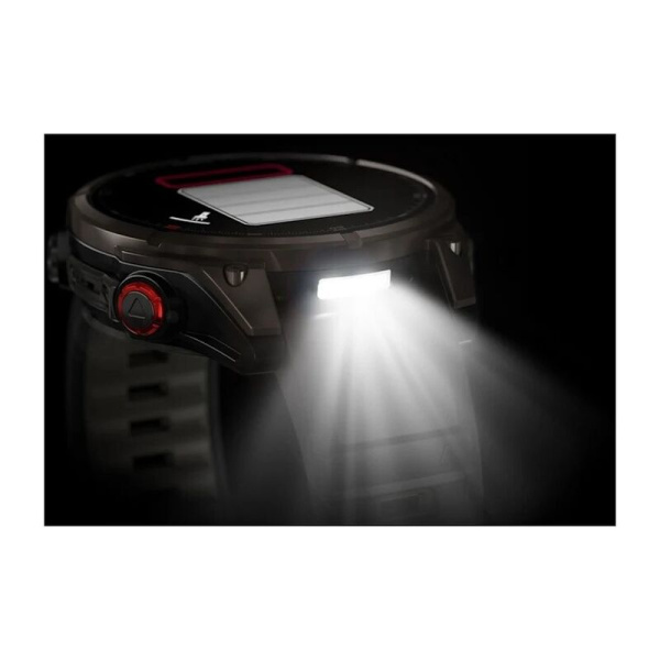 GARMIN  FENIX 8 PRO – 47 mm, AMOLED, Sapphire, Carbon Gray DLC Titanium with Black/Pebble Gray Silicone Band 010-03198-01 от прозводителя Garmin