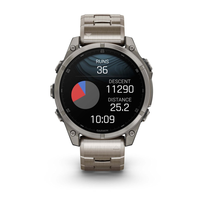 Garmin Fenix 8 - 47 мм AMOLED | SAPPHIRE | Titanium with Vented titanium bracelet