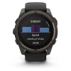 Garmin Fenix 8 - 51 мм SOLAR | SAPPHIRE | Carbon grey DLC titanium with Black/pebble grey silicone band