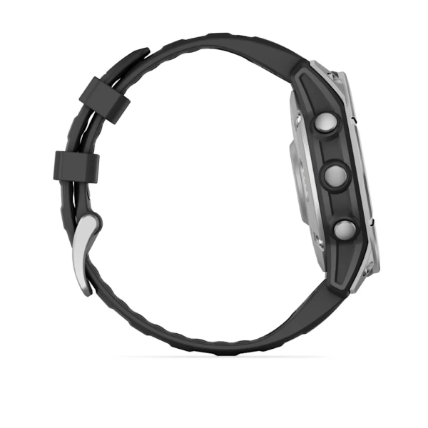 Garmin Fenix ​​​​E — 47 мм — серебристый с графитовым силиконовым ремешком 010-03025-00 от прозводителя Garmin
